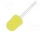 LED; 10mm; yellow; 1120÷1560mcd; 30°; Front: convex; 5VDC OPTOSUPPLY