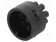 Connector: circular; contact insert; male; PIN: 8; w/o contacts BULGIN