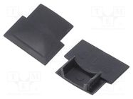 Cap for LED profiles; black; 10pcs. GTV Poland