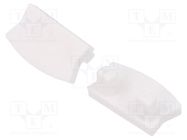 Cap for LED profiles; white; 10pcs. GTV Poland