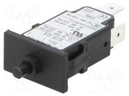 Circuit breaker; Urated: 240VAC; 48VDC; 10A; SPST; Poles: 1; SNAP-IN 