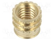 Threaded insert; brass; M3; BN 37885; L: 4.1mm; for plastic TAPPEX