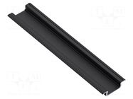 Profiles for LED modules; black; L: 1m; GLAX MINI; aluminium GTV Poland