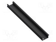 Profiles for LED modules; black; 1m; GLAX MINI; aluminium GTV Poland