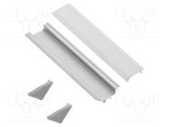 Profiles for LED modules; 1m; GLAX; aluminium; angular; anodized GTV Poland