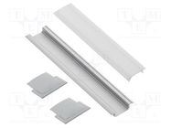 Profiles for LED modules; 1m; GLAX; aluminium; recessed; anodized GTV Poland