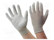 Protective gloves; ESD; S; beige ANTISTAT