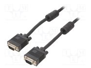 Cable; D-Sub 15pin HD plug,both sides; black; 1.5m GEMBIRD