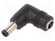 Adapter; Plug: right angle; Input: 5,5/2,5; Out: 5,5/2,5 MEAN WELL