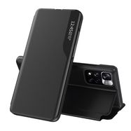 Eco Leather View Case Elegant flip cover case with stand function for Xiaomi Redmi Note 11S / Note 11 black, Hurtel