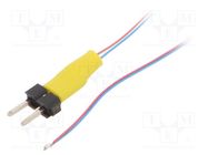 LED; yellow; 15÷20mcd; 120°; 1x0.5x0.4mm; Leads: lead x2; Len: 0.3m OPTOSUPPLY