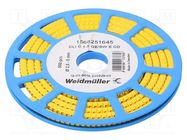 Markers; Marking: E; 2.5÷5mm; PVC; yellow; -30÷80°C; leaded; CLI C WEIDMÜLLER