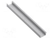 Profiles for LED modules; silver; 1m; GLAX MINI; aluminium GTV Poland