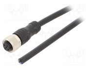 Connection lead; M12; PIN: 5; straight; 10m; plug; max.80°C; PVC ABB