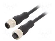 Cable: for sensors/automation; M12; PIN: 5; 6m; plug; 36VDC; PVC ABB