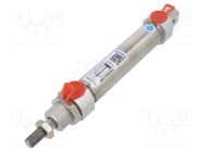 Round cylinder; Piston diam: 25mm; Piston stroke: 80mm; 1÷10bar PNEUMAT