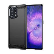 Carbon Case flexible cover case Oppo Find X5 black, Hurtel