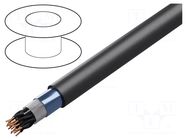 Wire; BiT 500 (ST) BLACK FR; 8x2x0.5mm2; shielded,Al-PET foil BITNER