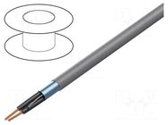Wire; BiT 500 (ST) H; 2x0.75mm2; shielded,Al-PET foil; LSZH; grey BITNER