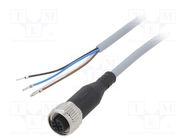 Connection lead; M12; PIN: 4; straight; 2.5m; plug; 250VAC; 4A; NEBU FESTO