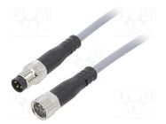 Connection lead; M8; PIN: 3; straight; 0.5m; plug; 60VAC; 3A; NEBU FESTO