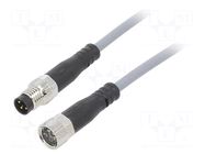 Cable: for sensors/automation; M8; PIN: 3; straight; 0.5m; plug FESTO