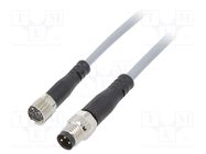 Connection lead; M8; PIN: 3; straight; 1m; plug; 60VAC; 3A; NEBU FESTO