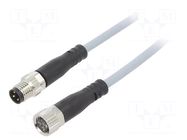 Cable: for sensors/automation; M8; PIN: 3; straight; 2.5m; plug FESTO