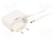 Power supply: switching; mains,plug; 12VDC; 1A; 12W; Plug: EU; white POS