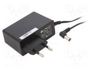 Power supply: switching; mains,plug; 12VDC; 2A; 24W; Plug: EU; 86.2% POS