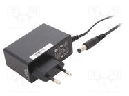 Power supply: switching; mains,plug; 12VDC; 2A; 24W; Plug: EU; 86.2% POS