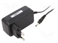 Power supply: switching; mains,plug; 12VDC; 2A; 24W; Plug: EU; 86.2% POS