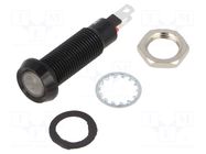 Indicator: LED; flat; red; 24÷28VDC; Ø8.1mm; IP67; connectors MARL