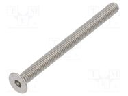 Screw; M4x50; 0.7; Head: countersunk; hex key; HEX 2,5mm; DIN 7991 KRAFTBERG