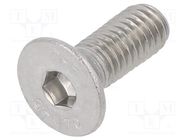 Screw; M6x16; 1; Head: countersunk; hex key; HEX 4mm; DIN 7991 KRAFTBERG