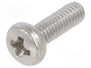 Screw; M2.5x8; 0.45; Head: cheese head; Phillips; DIN 7985 KRAFTBERG