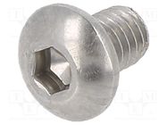 Screw; M4x6; 0.7; Head: button; hex key; HEX 2,5mm; ISO 7380-1 KRAFTBERG