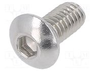 Screw; M4x8; 0.7; Head: button; hex key; HEX 2,5mm; ISO 7380-1 KRAFTBERG