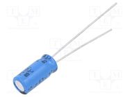 Capacitor: electrolytic; THT; 10uF; 63VDC; Ø5x11mm; Pitch: 2mm; ±20% VISHAY