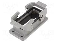 Enclosure for connectors: HDC; size 16B; for panel mounting HARTING