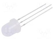 LED; red/yellow-green; 8mm; 30°; Front: convex; 2.1÷2.6/2.1÷2.6VDC OPTOSUPPLY