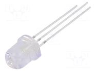 LED; red/green; 8mm; 30°; Front: convex; 2.1÷2.6/3.1÷3.6VDC; round OPTOSUPPLY