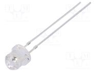 LED; 4.85mm; yellow; 750÷1120mcd; Front: Diamond; 12V; Pitch: 2.54mm OPTOSUPPLY