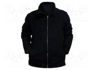 Fleece; ESD; XL; polyester,carbon fiber; blue (dark); <200GΩ EUROSTAT GROUP