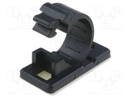 Screw down self-adhesive holder; 12mm; polyamide; black; UL94V-2 KSS WIRING