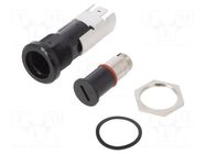 Fuse holder; 5x20mm; 16A; on panel; black; FIZ; 250VAC; UL94V-0 SCHURTER