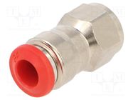 Push-in fitting; straight; -0.99÷20bar; nickel plated brass 