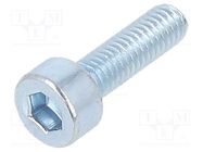 Screw; M3x10; 0.5; Head: cheese head; hex key; HEX 2,5mm; steel BOSSARD