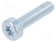 Screw; M3x12; 0.5; Head: cheese head; Torx®; TX10; steel; zinc BOSSARD