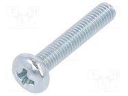 Screw; M3x16; 0.5; Head: cheese head; Phillips; PH1; steel; zinc BOSSARD